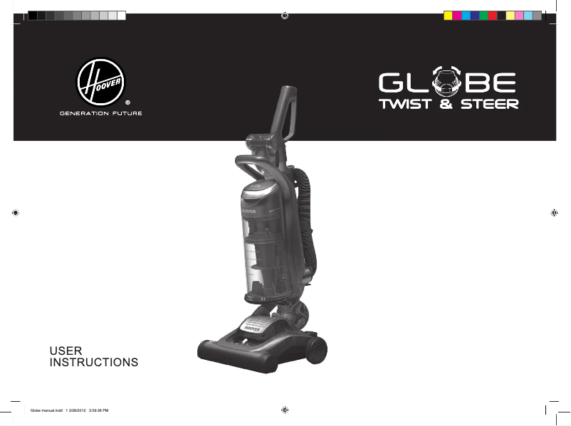 Page 1 de la notice Manuel utilisateur Hoover Globe GL1108