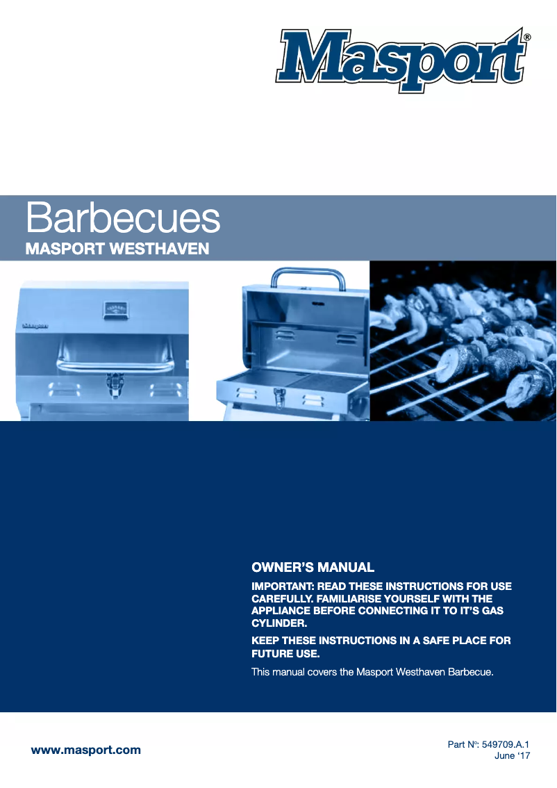 Page n°1 - Manuel utilisateur Masport Westhaven