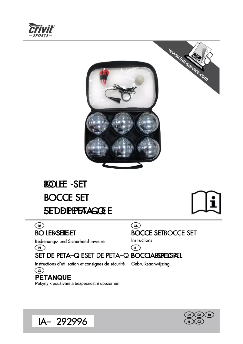 Page n°1 - Manuel utilisateur Crivit IAN 292996