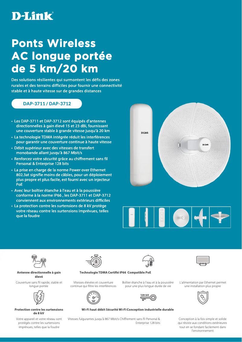 Page n°1 - Fiche technique D-Link DAP-3711
