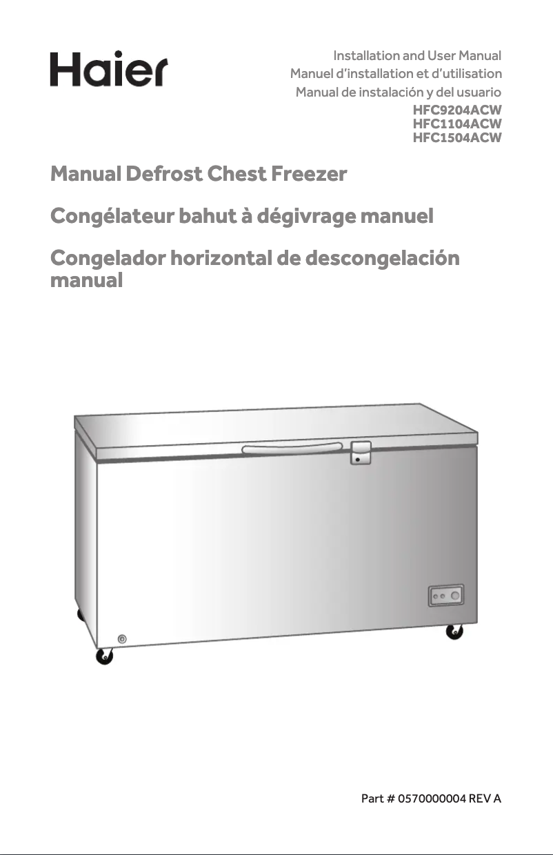 Imagen de la primera página del manual del dispositivo HFC9204ACW