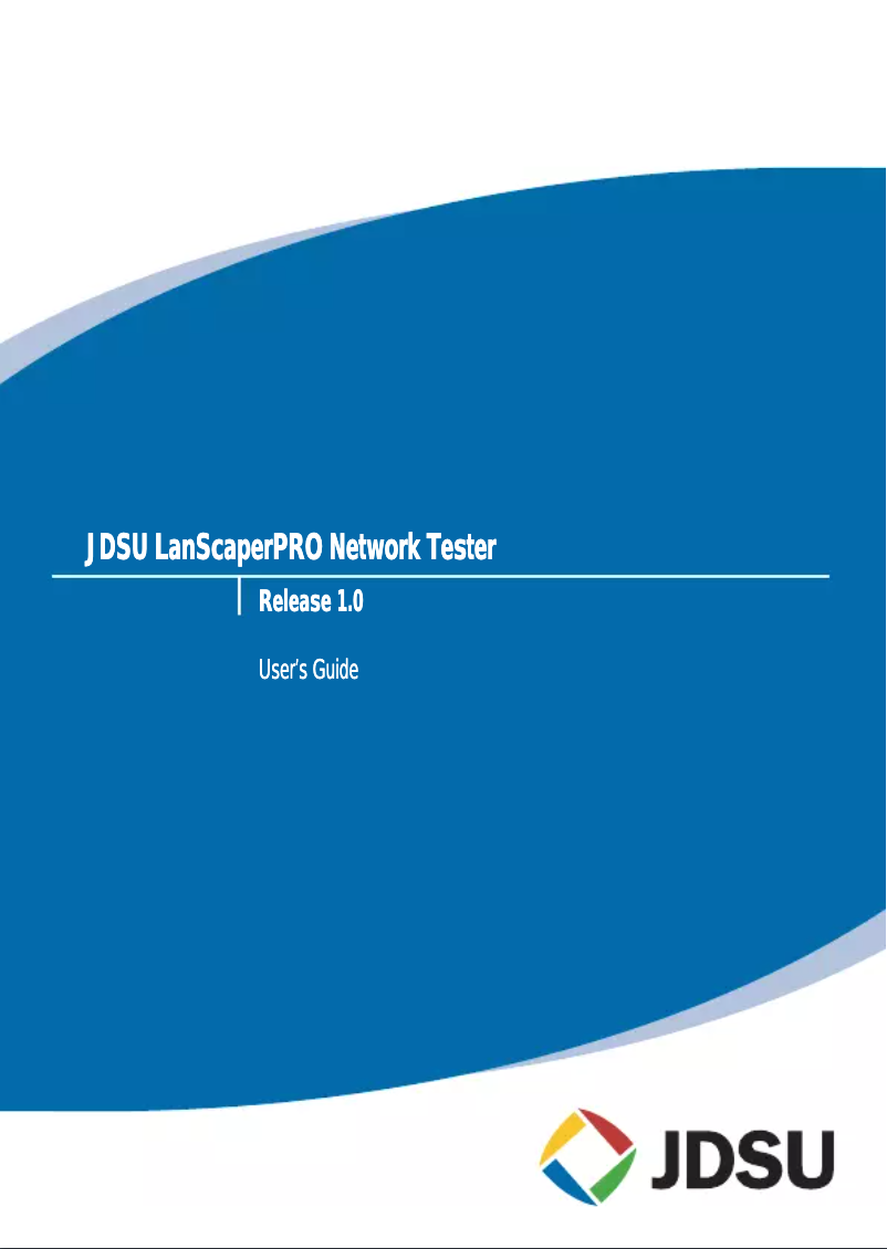 Page 1 de la notice Manuel utilisateur JDSU NT850