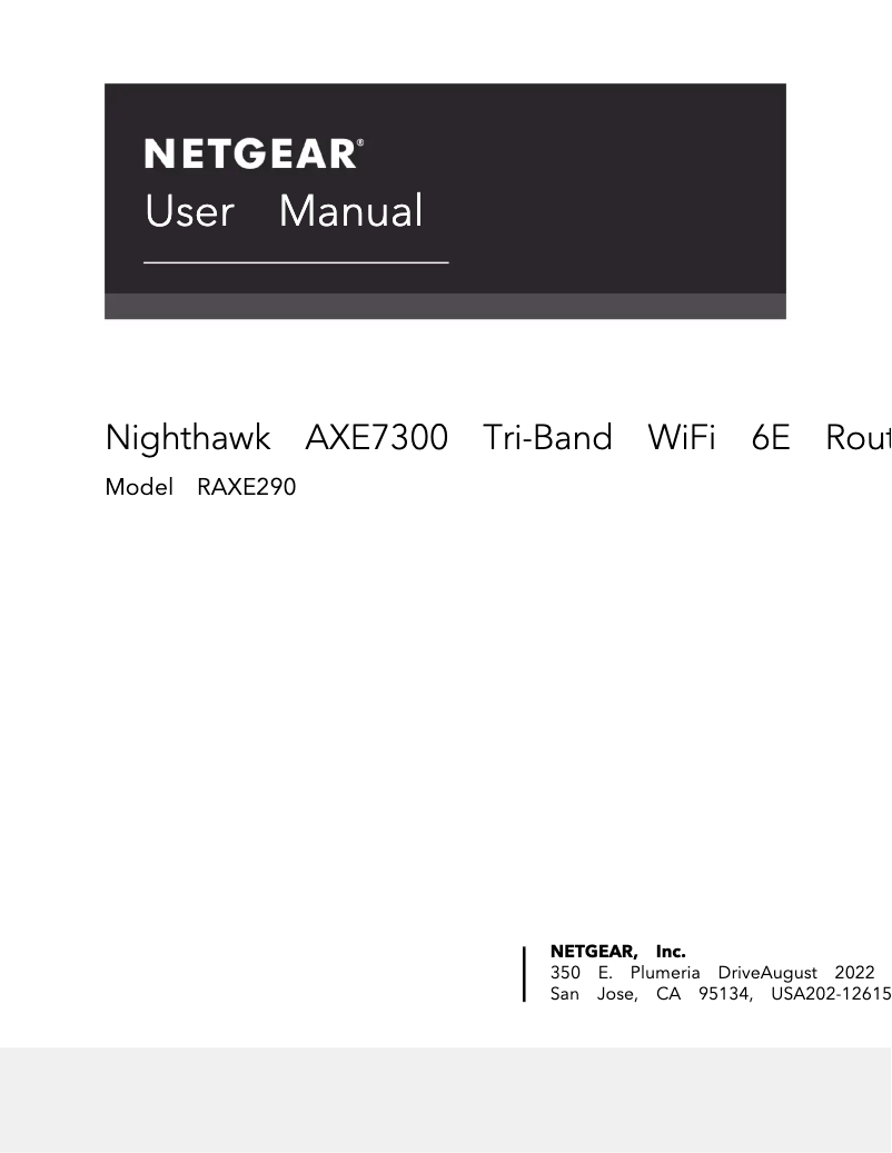 Page 1 de la notice Manuel utilisateur Netgear Nighthawk RAXE290
