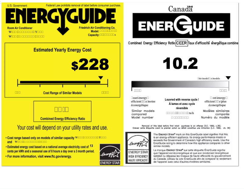 Page n°1 - Label énergétique Friedrich KHL24A35A
