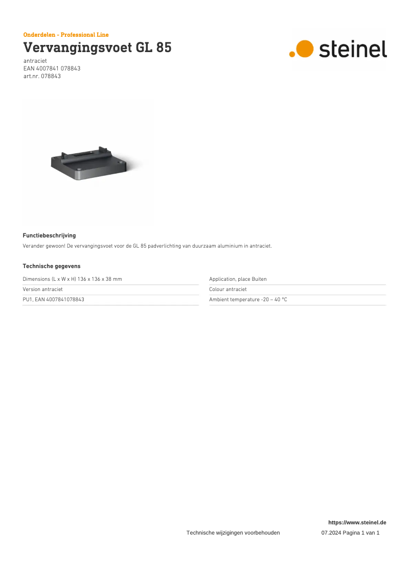 Imagen de la primera página del manual del dispositivo GL 85