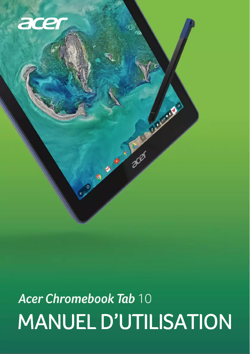 Page 1 de la notice Manuel utilisateur Acer Chromebook Tab 10