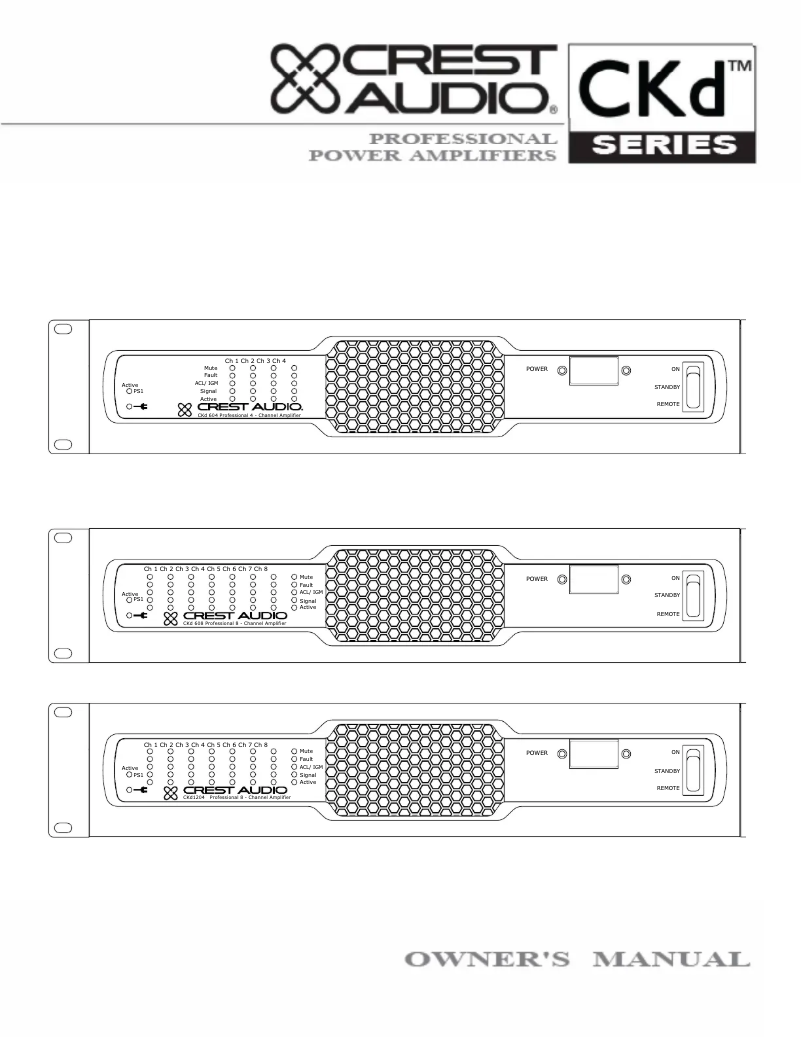Page 1 de la notice Manuel utilisateur Crest Audio CKd 1204