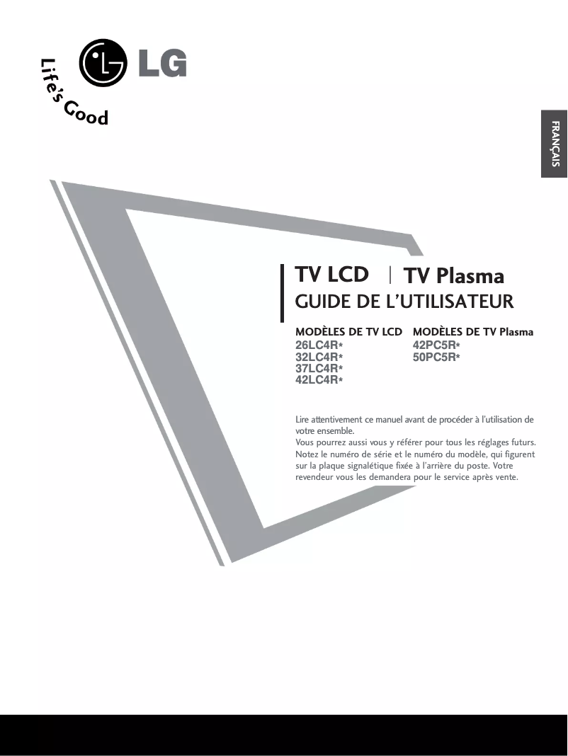 Página 1 del manual Manual de usuario LG 42PC5R1