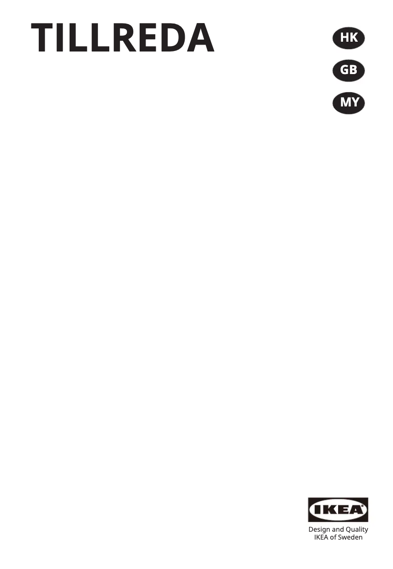 Page 1 de la notice Manuel utilisateur Ikea TILLREDA 604.935.13