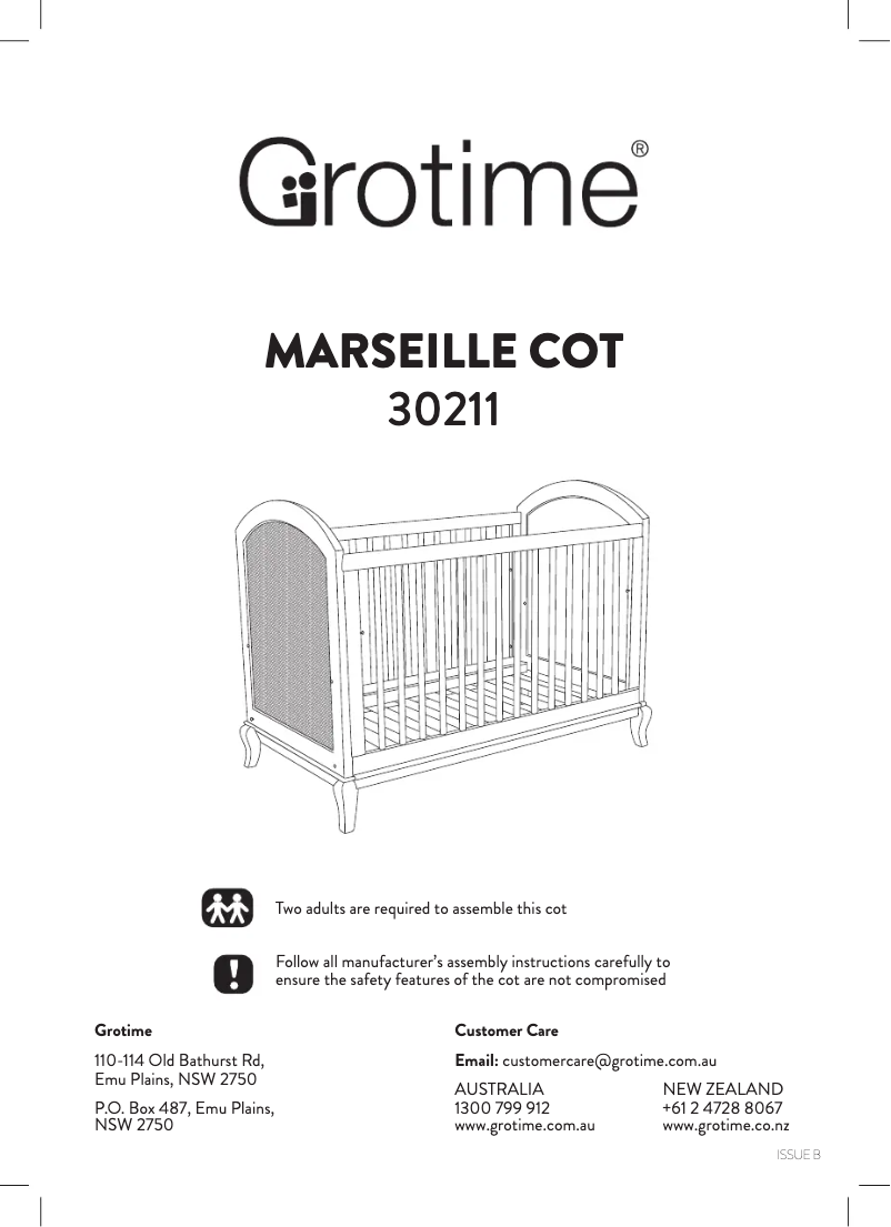 Page n°1 - Manuel utilisateur Grotime Marseille Chest