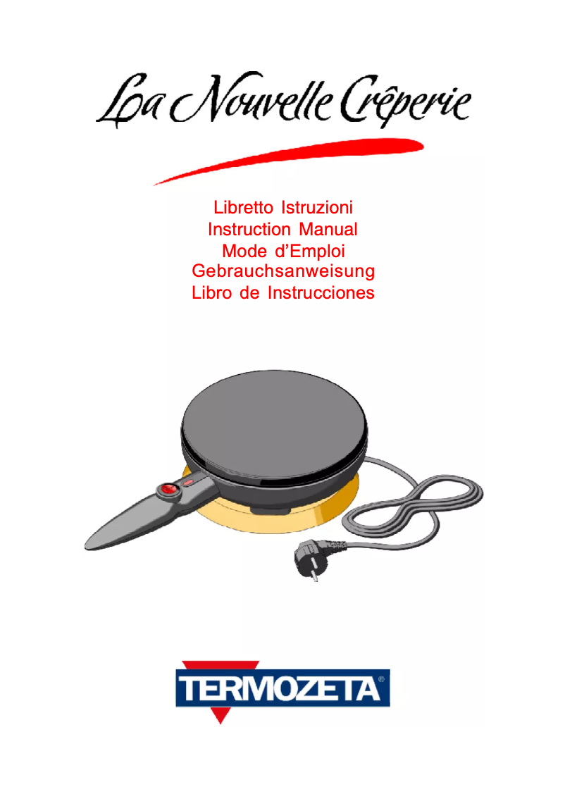 Image de la première page du manuel de l'appareil LA NOUVELLE CRÊPERIE 73887