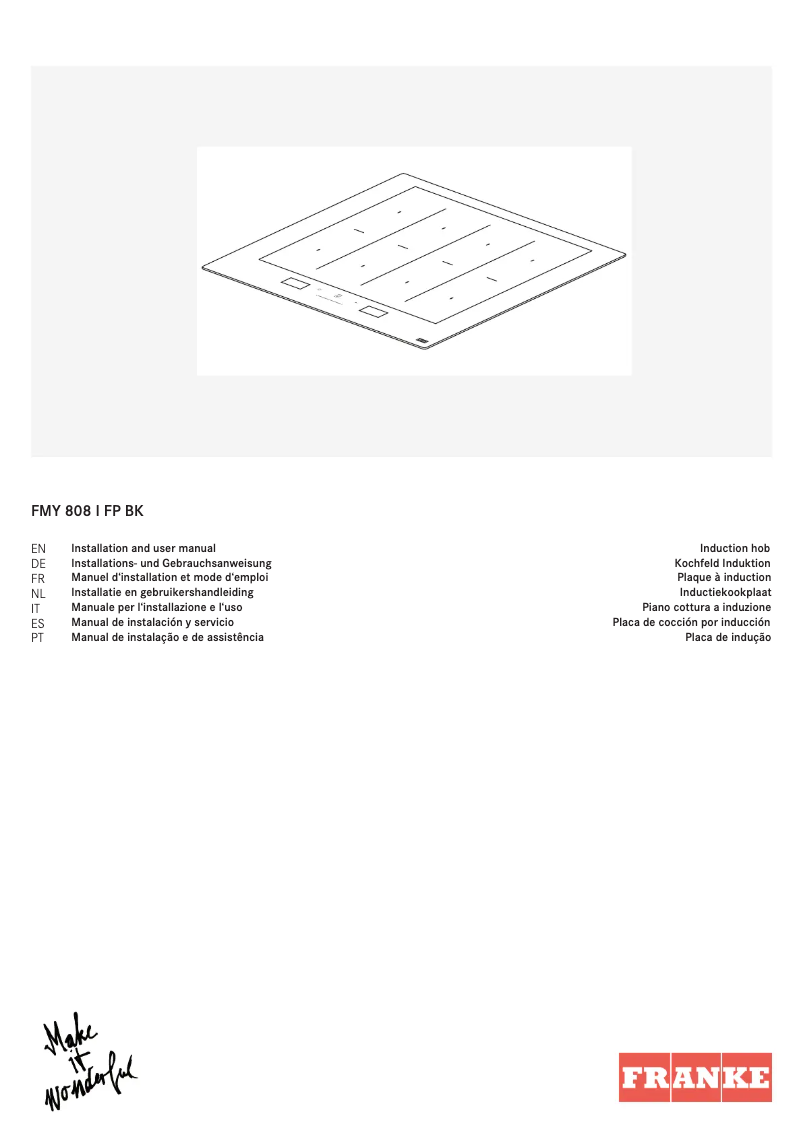 Página 1 del manual Manual de usuario Franke FMY 808 I FP BK