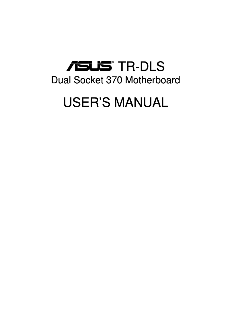 Page 1 de la notice Manuel utilisateur Asus TR-DLS
