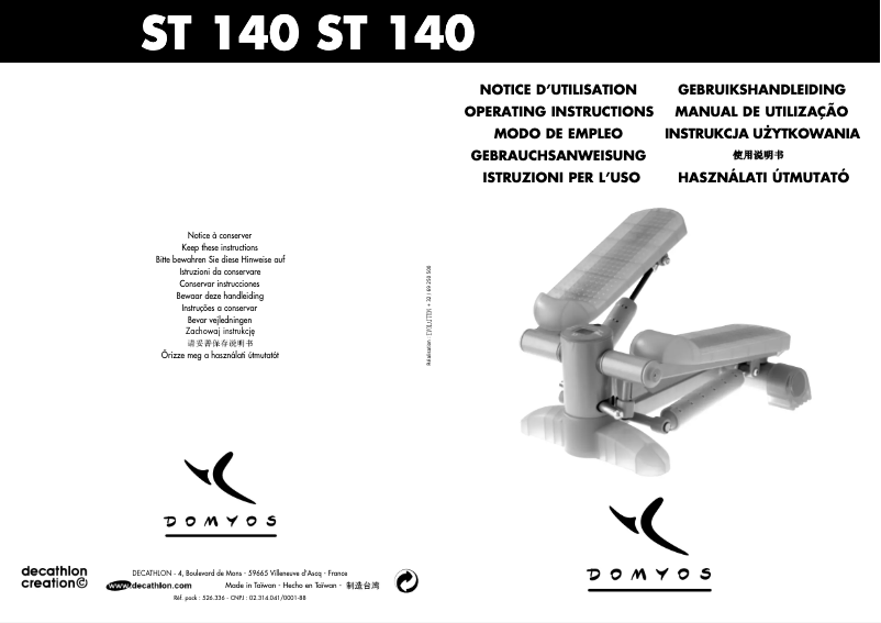 Image de la première page du manuel de l'appareil ST 140