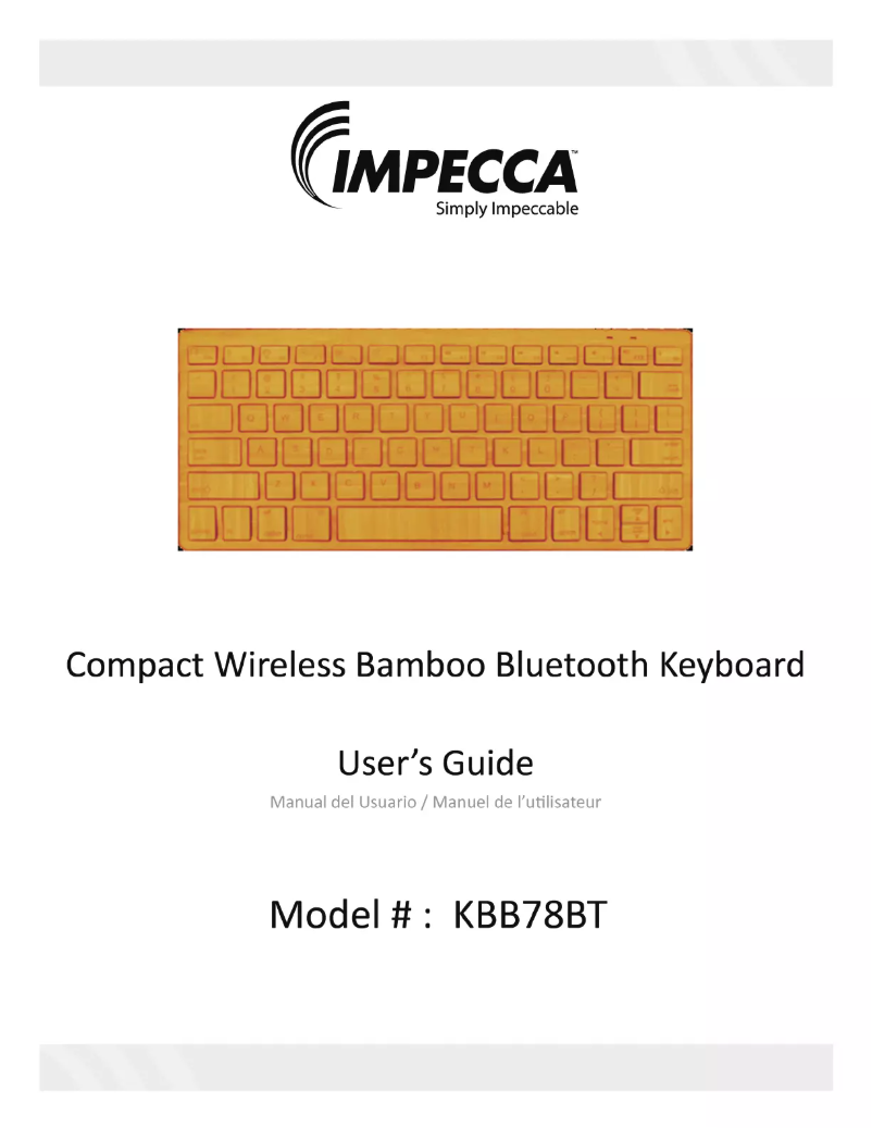 Imagen de la primera página del manual del dispositivo KBB78BT