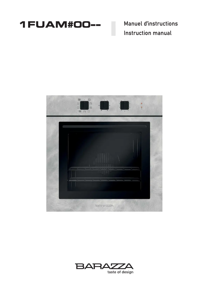 Page 1 de la notice Manuel utilisateur Barazza 1FUAM