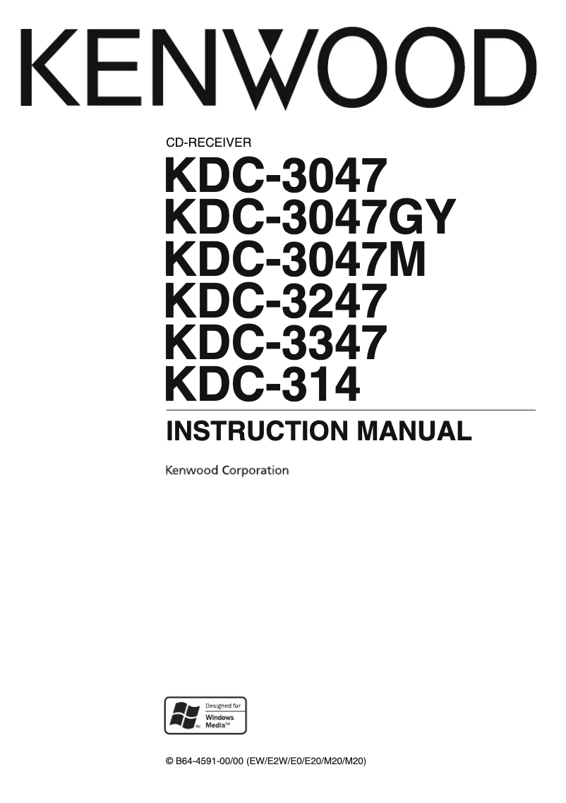 Page 1 de la notice Manuel utilisateur Kenwood KDC-3247AY