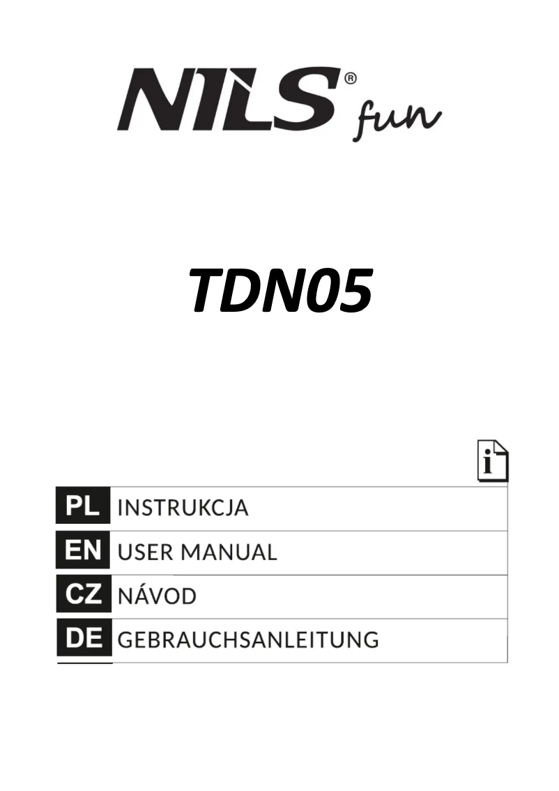 Page n°1 - Manuel utilisateur Nils Fun TDN05