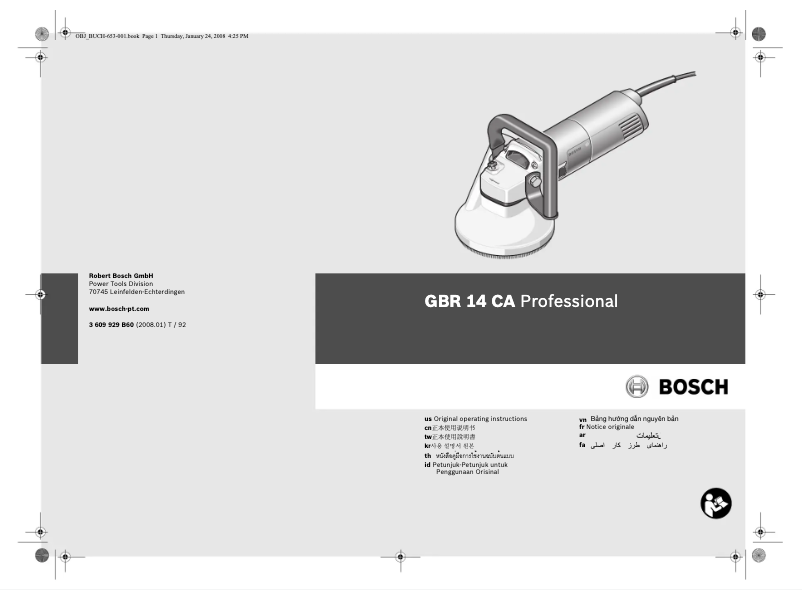 Página 1 del manual Manual de usuario Bosch GBR 14 CA Professional