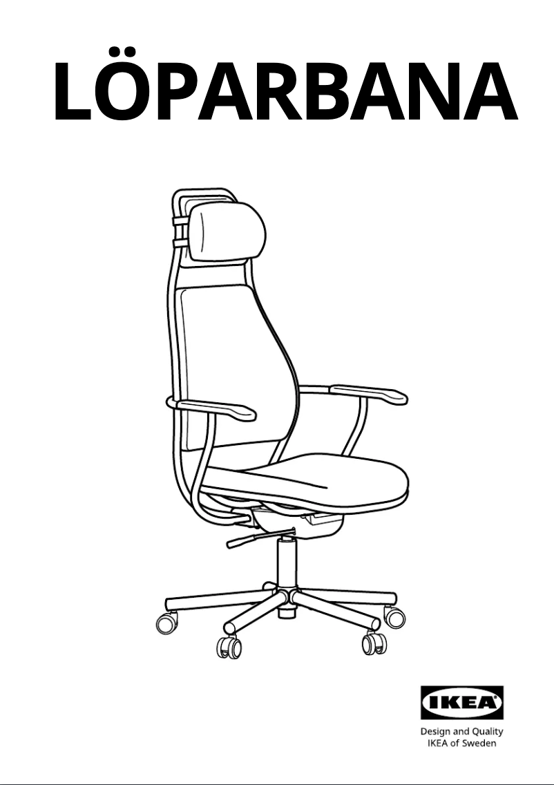 Page 1 de la notice Manuel utilisateur Ikea LÖPARBANA 905.863.27
