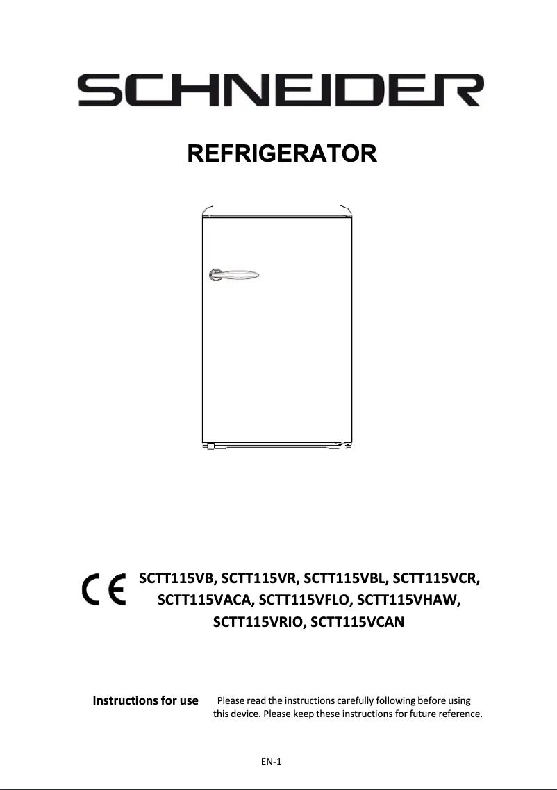 Image de la première page du manuel de l'appareil SCTT115VR