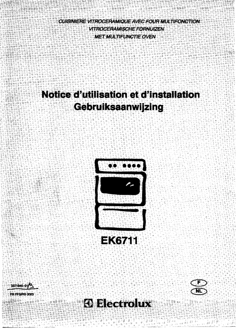 Page 1 de la notice Manuel utilisateur Electrolux EK6711