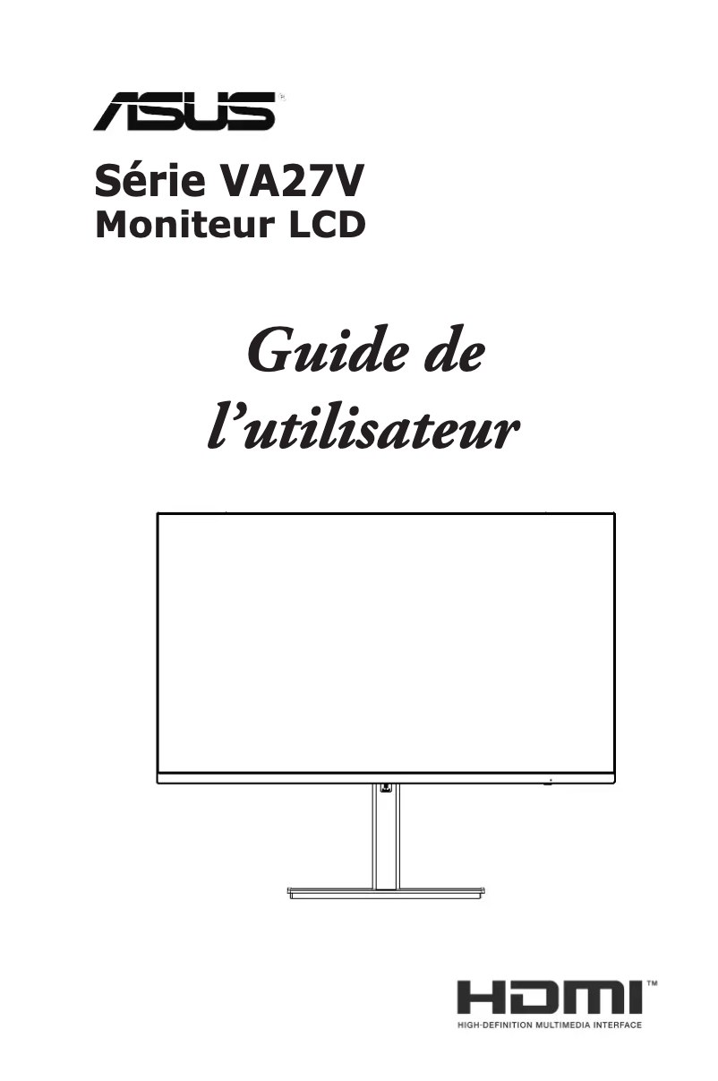 Page n°1 - Manuel utilisateur Asus VA27VQSE