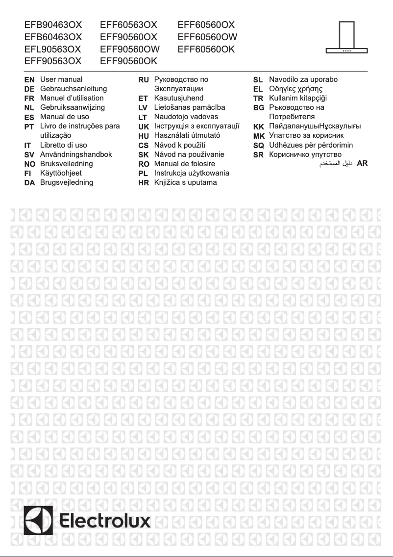 Page 1 de la notice Manuel utilisateur Electrolux EFF60560OK