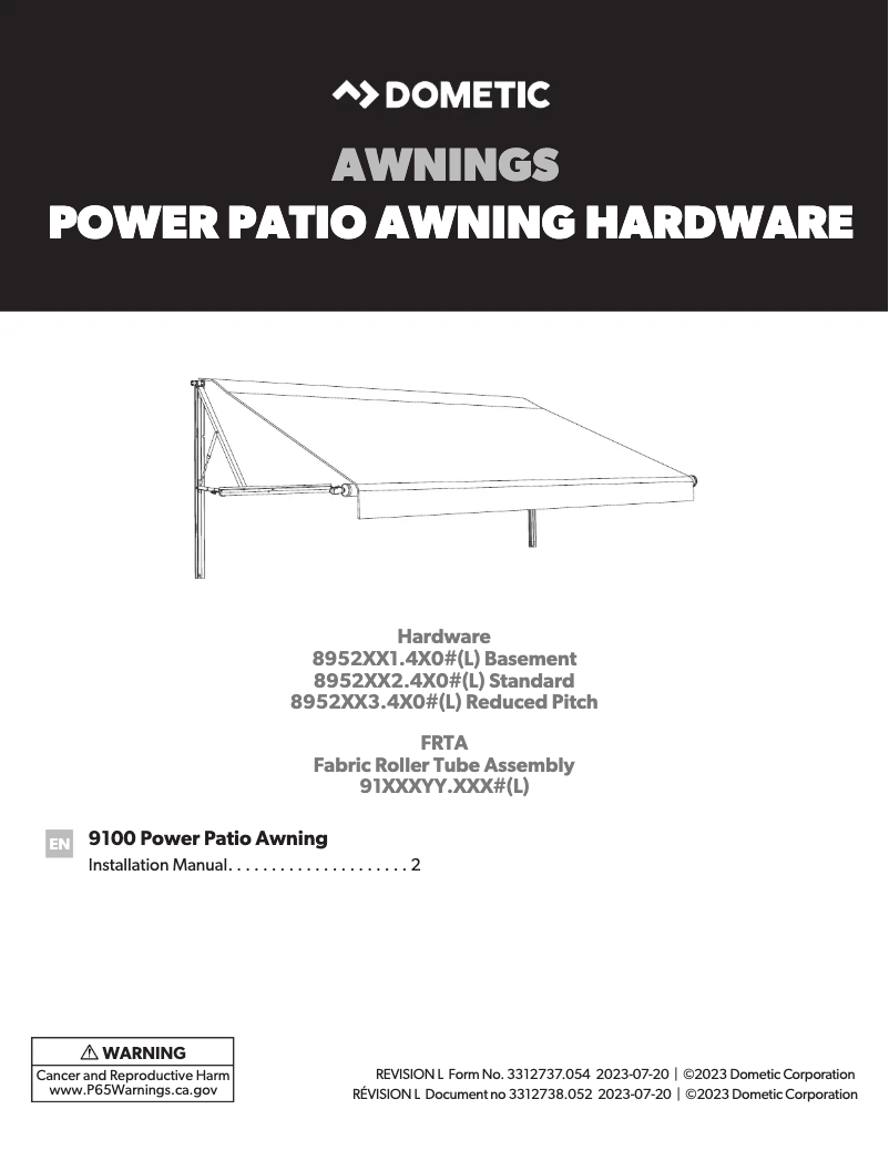 Imagen de la primera página del manual del dispositivo 9100