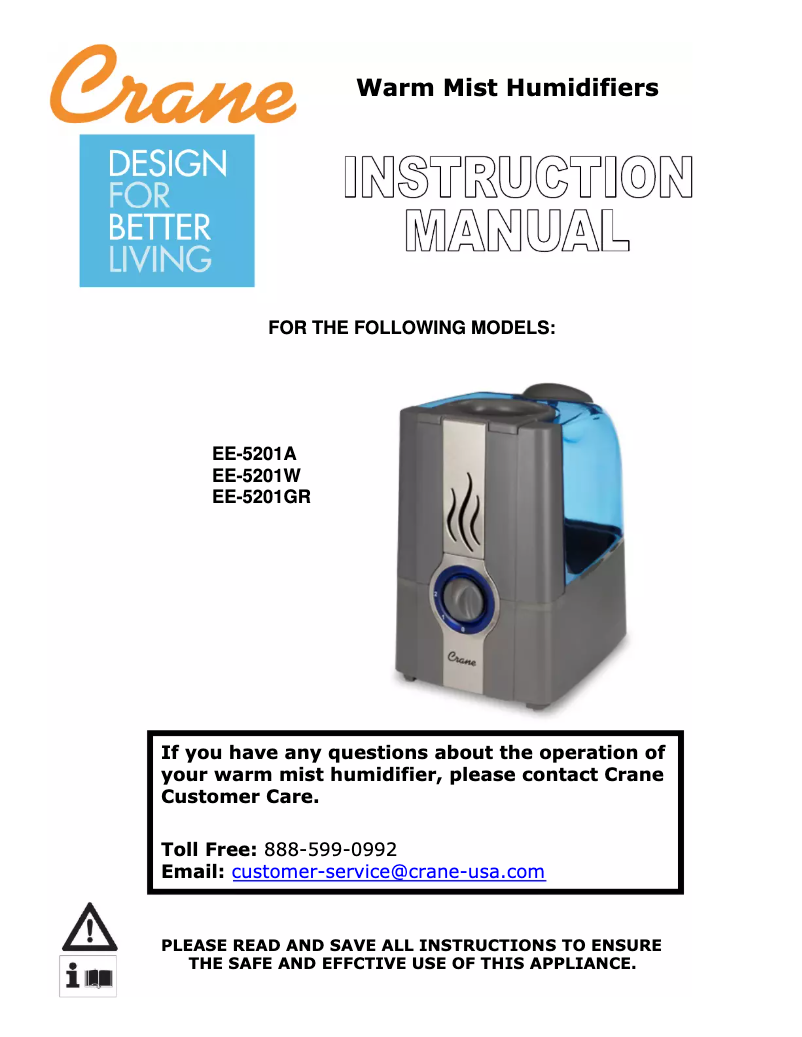 Page n°1 - Manuel utilisateur Crane EE-5201