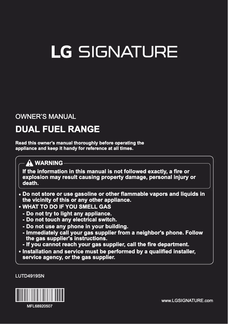 Página 1 del manual Manual de usuario LG LUTD4919SN