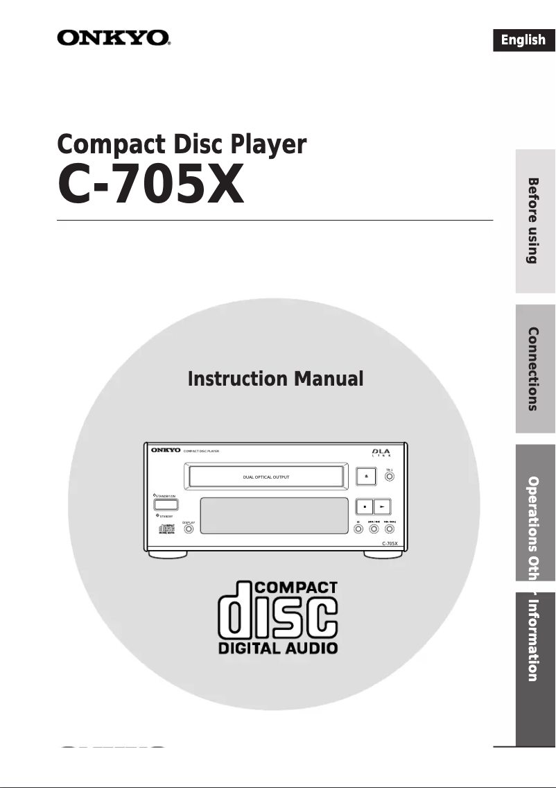 Image de la première page du manuel de l'appareil C-705X