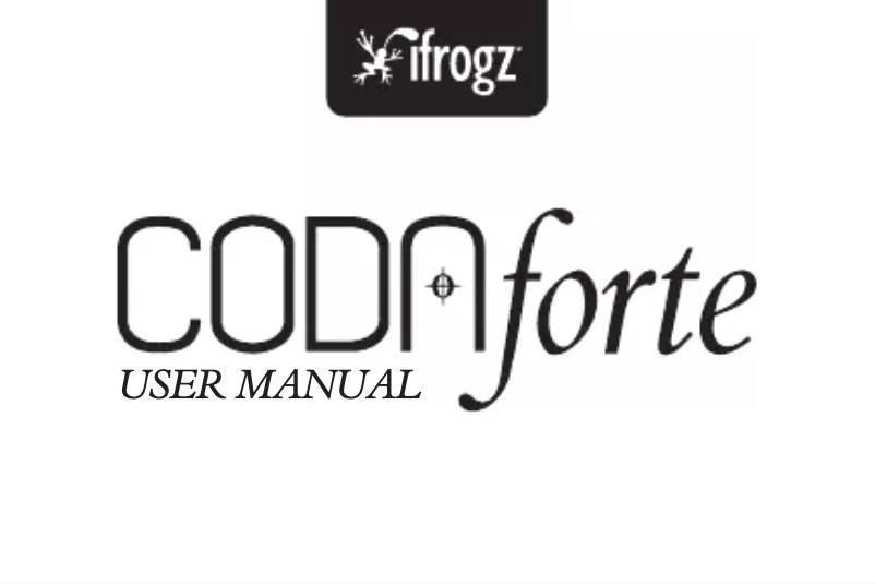 Page 1 of the manual User Manual Zagg Coda Forte