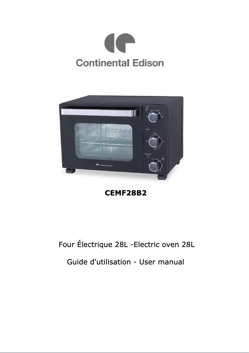 Page n°1 - Manuel utilisateur Continental Edison CEMF28B2