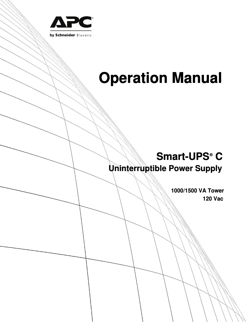 Image de la première page du manuel de l'appareil Smart-UPS C 1000VA LCD 120V
