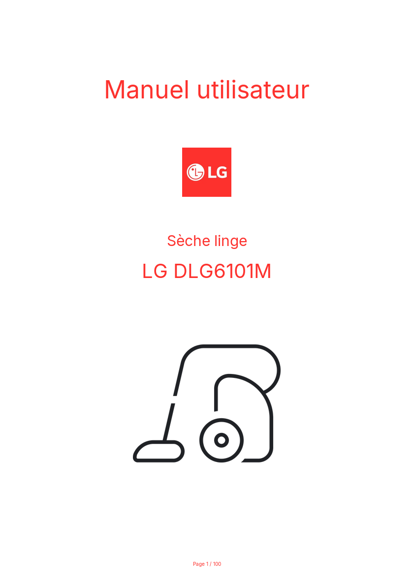 Page n°1 - Manuel utilisateur LG DLG6101M