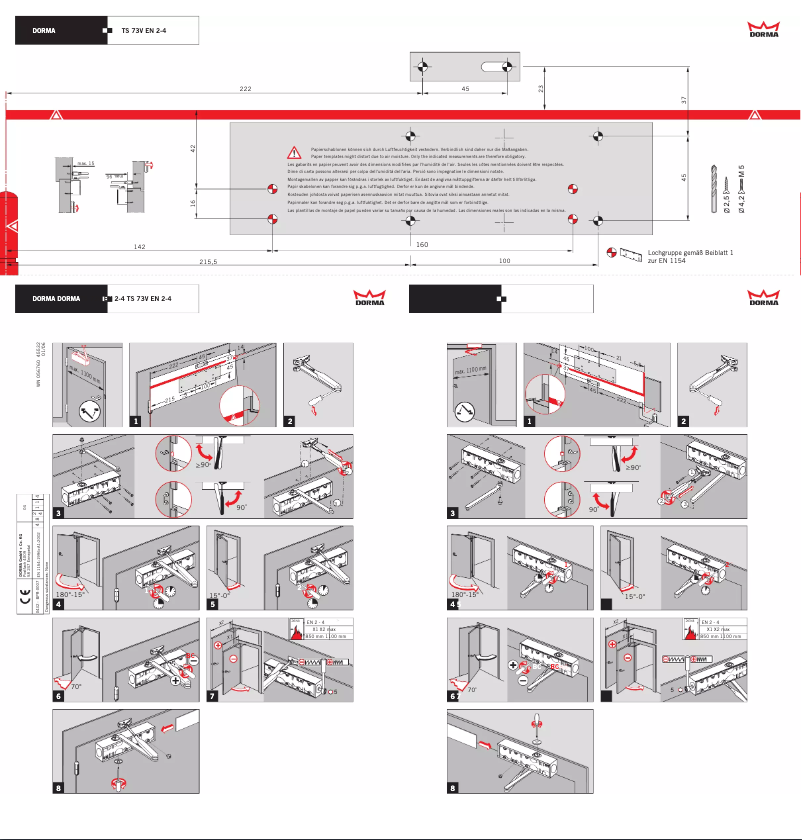 Page 1 de la notice Manuel utilisateur Dorma TS 73 V