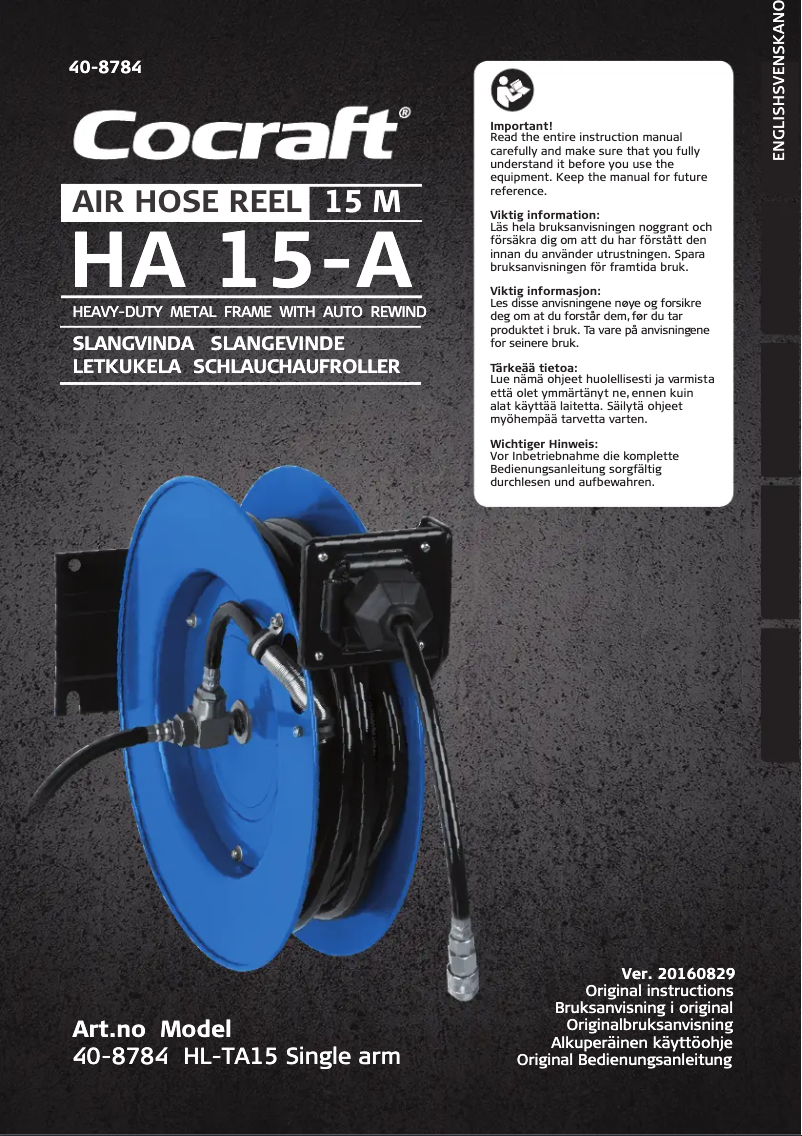 Page n°1 - Manuel utilisateur Cocraft HA 15-A