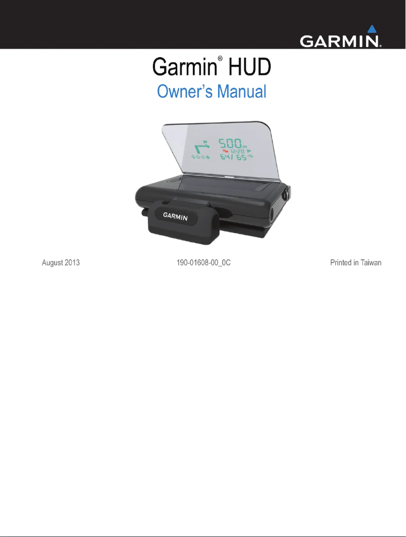 Page n°1 - Manuel utilisateur Garmin HUD