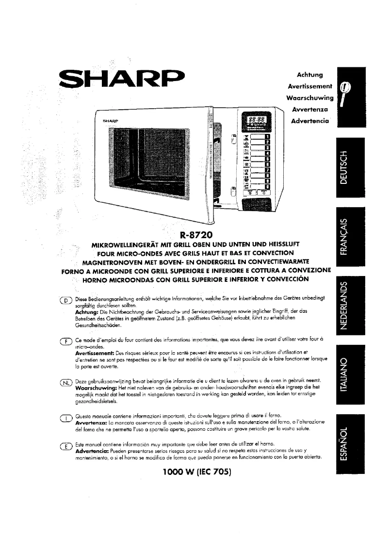 Image de la première page du manuel de l'appareil R-8720
