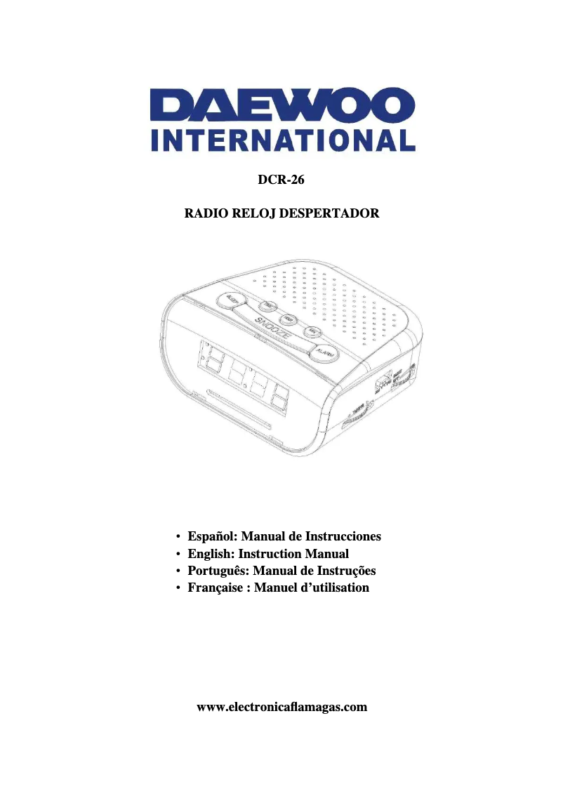 Page n°1 - Manuel utilisateur Daewoo DCR-26