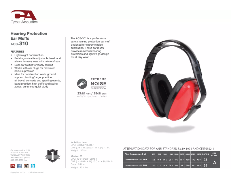 Página 1 del manual Manual de usuario Cyber Acoustics ACS-310