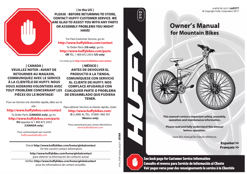 Image de la première page du manuel de l'appareil Granite 26"