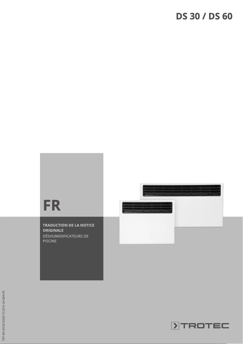 Image de la première page du manuel de l'appareil DS 30