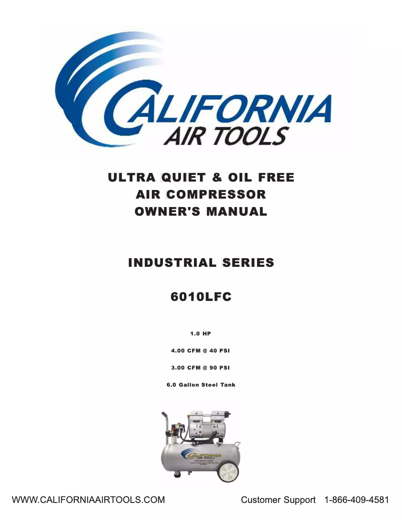 Page 1 de la notice Manuel utilisateur California Air Tools 6010LFC
