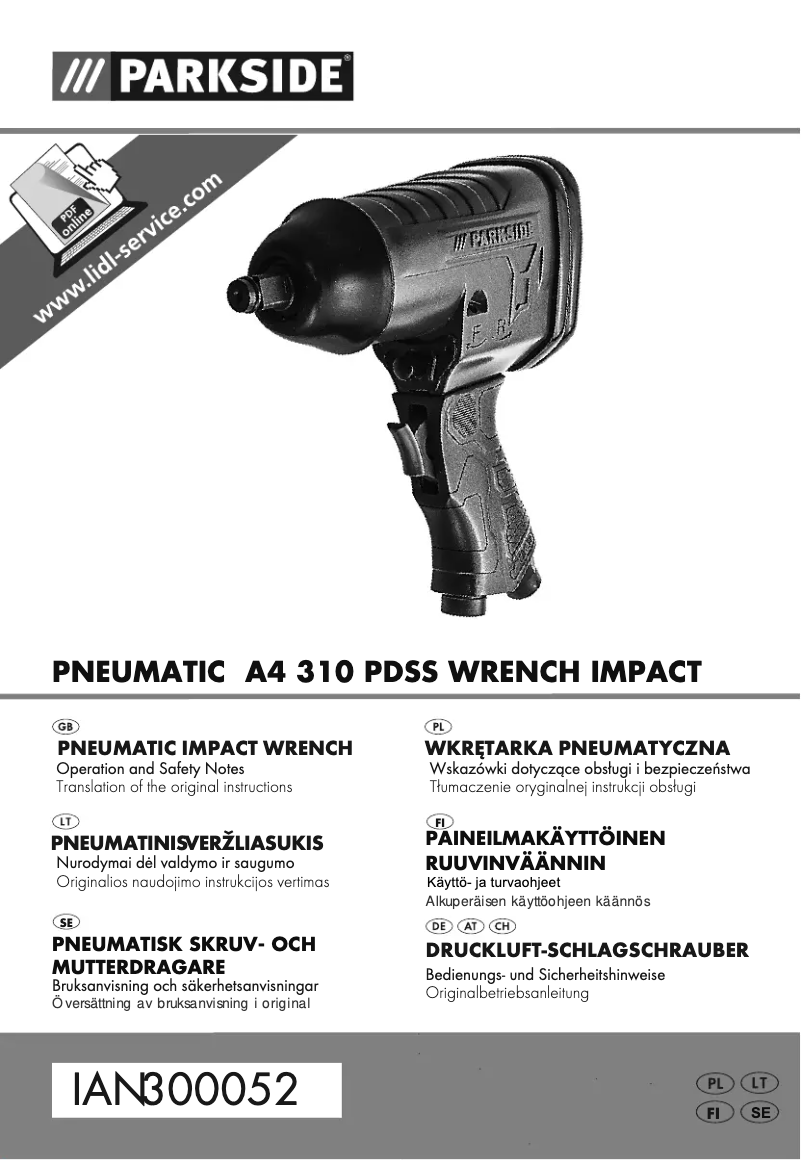 Image de la première page du manuel de l'appareil PDSS 310 A4