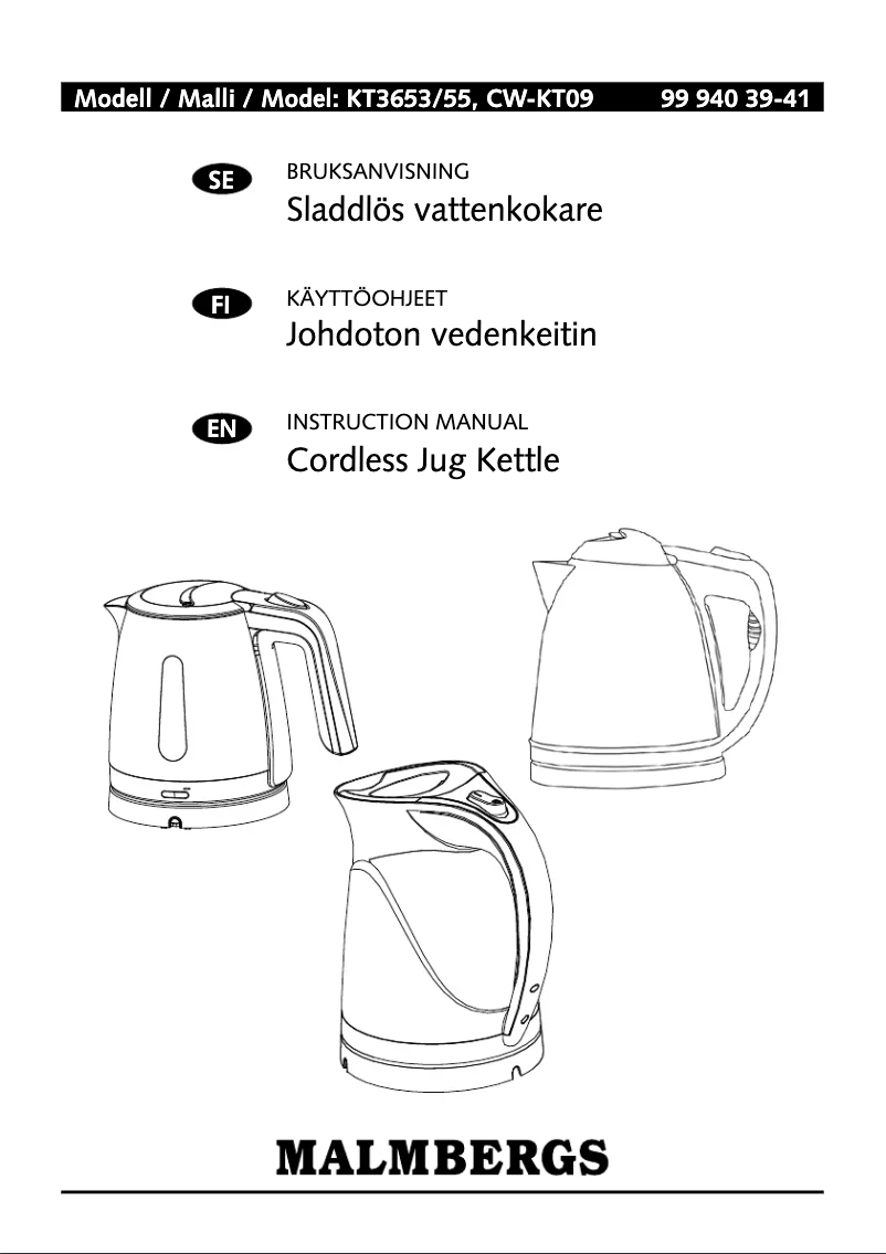 Imagen de la primera página del manual del dispositivo CW-KT09
