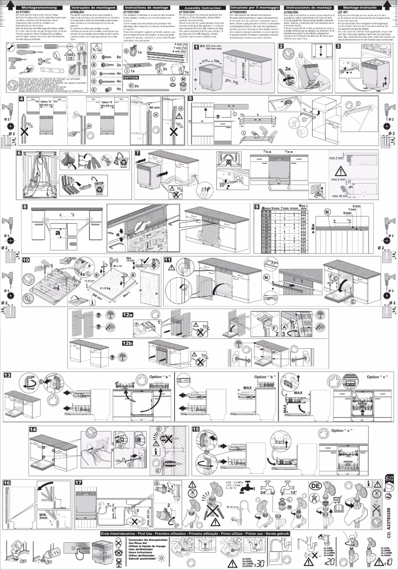 Page n°1 - Guide d'installation AEG FEE63606PM