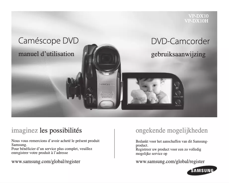 Page 1 de la notice Manuel utilisateur Samsung VP-DX10H