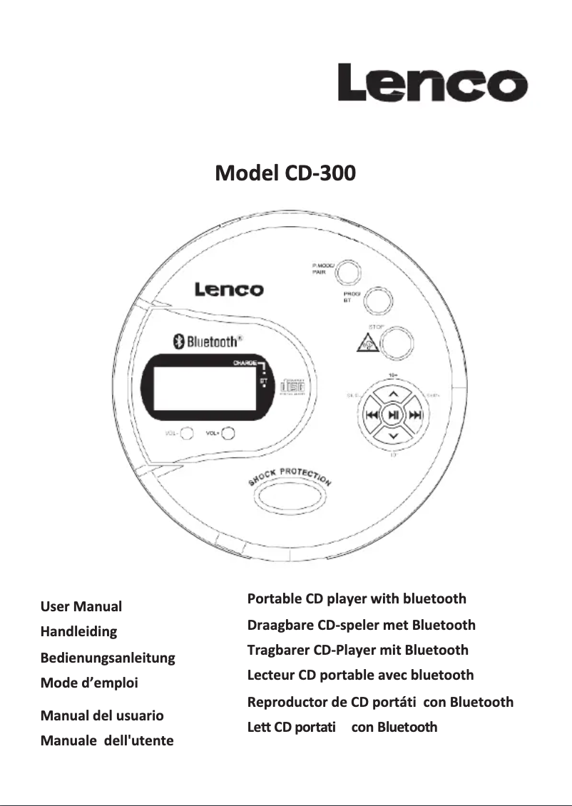 Page n°1 - Manuel utilisateur Lenco CD-300